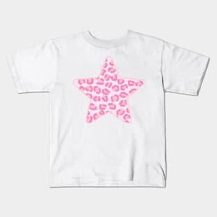 Preppy Pink Star Kids T-Shirt